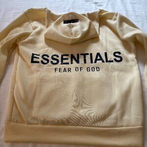 Essentials Fear of God Yellow Pullover Hoodie, New In Bag